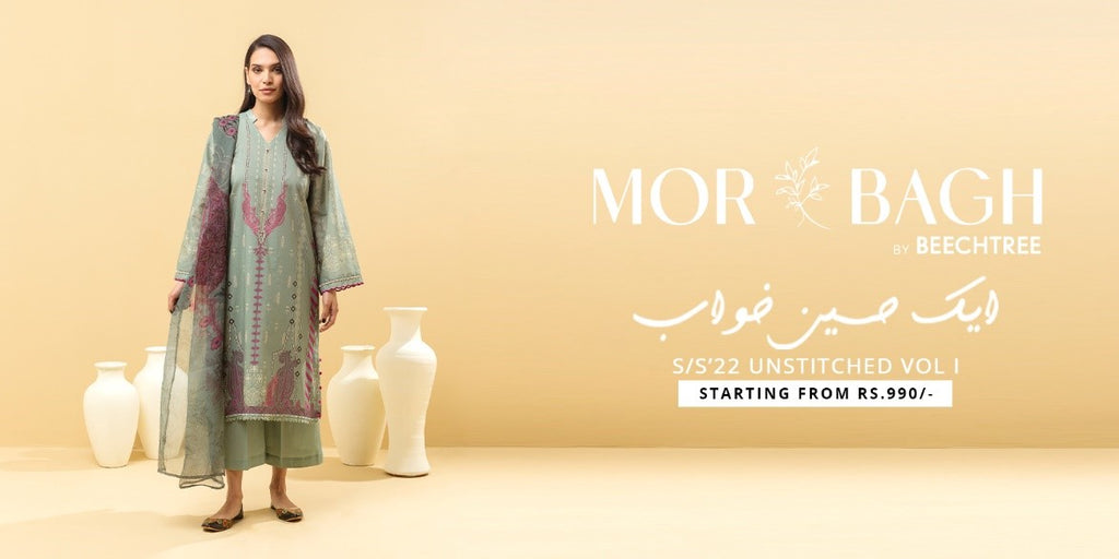 Have Your Summers Started with Mor Bagh Unstitched S/S’22 Volume II