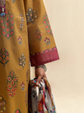 2 PIECE PRINTED SUIT-OBSCURE OCHRE BT-MORBAGH SU_24   