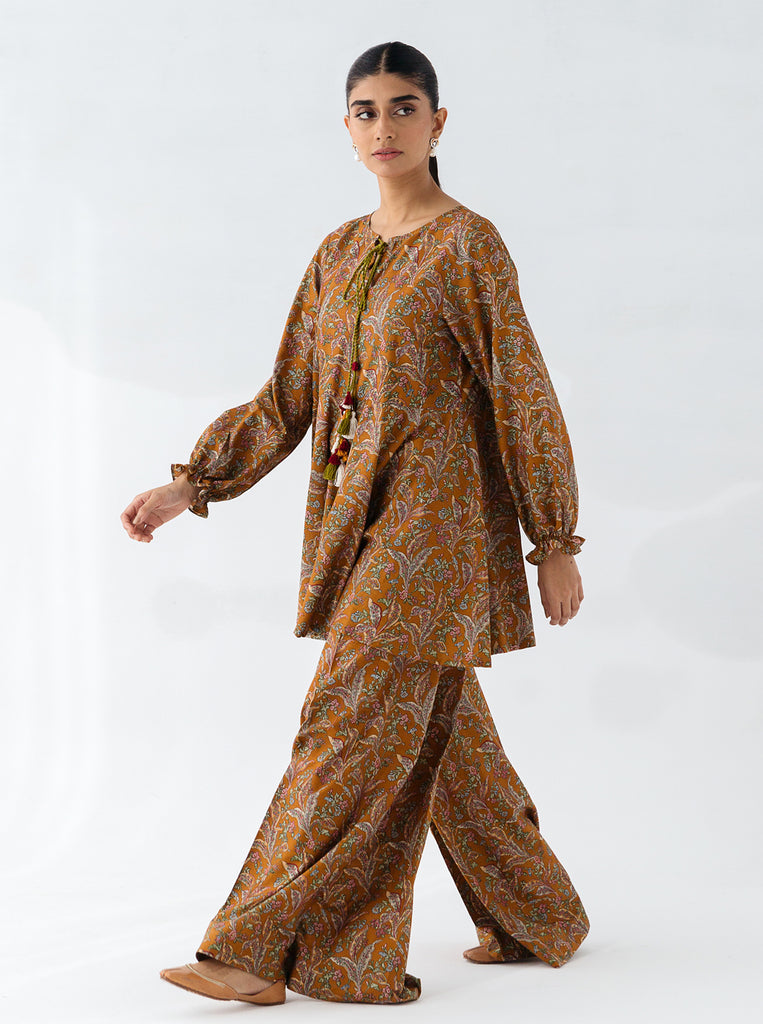 2 PIECE - PRINTED CAMBRIC SUIT - WHIMSICAL SUNRISE