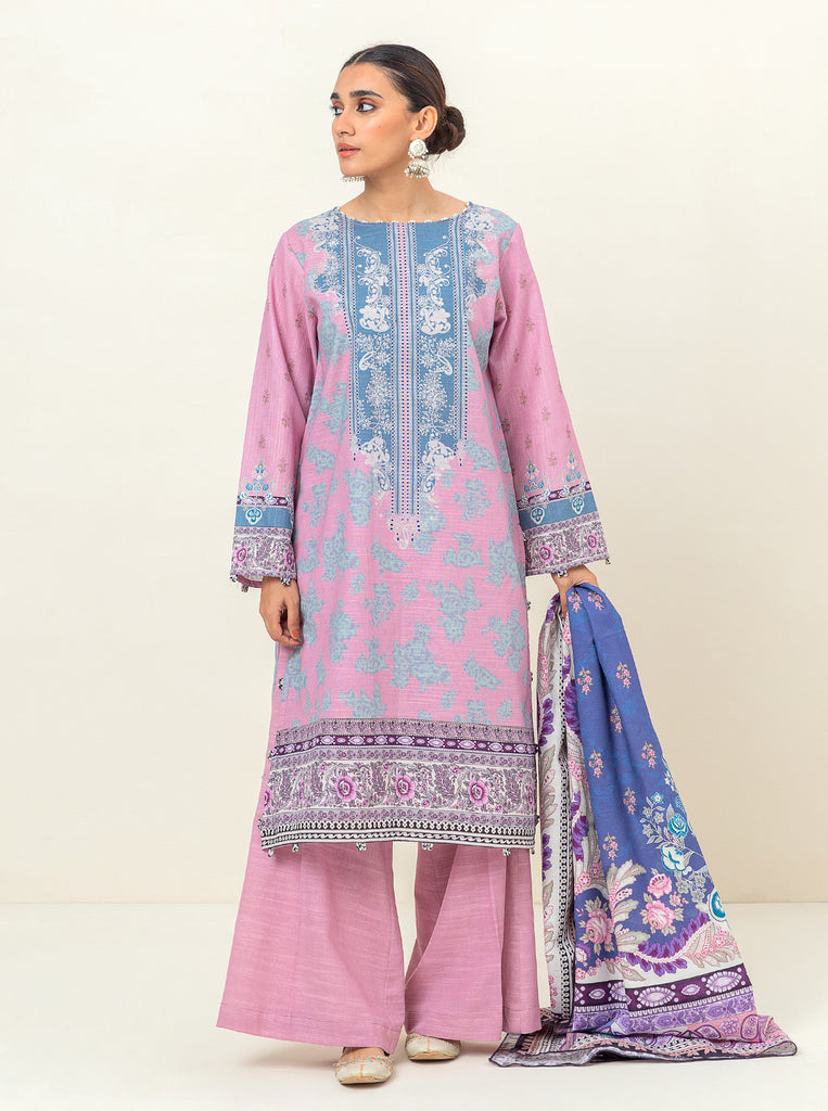 3 PIECE - PRINTED KHADDAR SUIT - ETHEREAL FLORAL