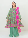 3 PIECE - PRINTED KHADDAR SUIT - FADED ROSE