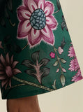 Teal Petunias-Printed-1P-Cambric