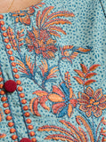 2 PIECE - EMBROIDERED LAWN SUIT - DEEPLY BLUE