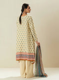 3 PIECE - PRINTED VISCOSE SUIT - LATTE FROTH MORBAGH SU_24   