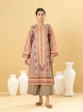 1 PIECE - PRINTED LAWN SHIRT - TRIBAL TAUPE MORBAGH SU_22   