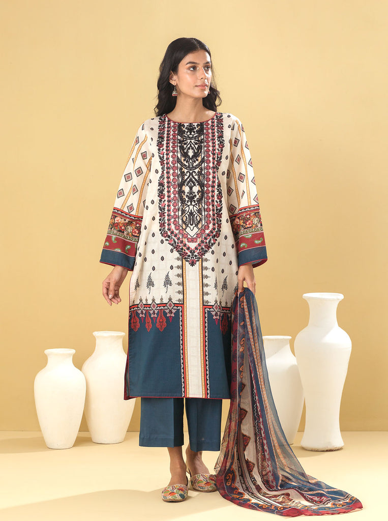 3 PIECE - EMBROIDERED LAWN SUIT - PEARLY JEWEL