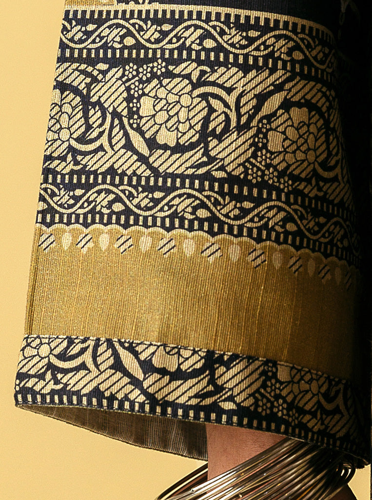 Oriental Black-Printed-3P-Khaddar